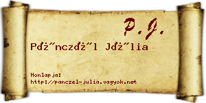 Pánczél Júlia névjegykártya